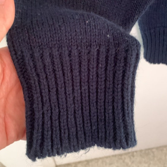 Vintage Polaris navy striped knit crewneck snowmobile ski sweater Size XL - Picture 6 of 10